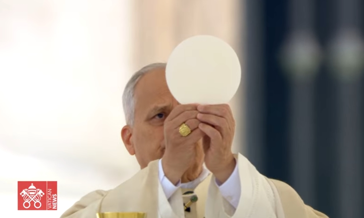 Papa Leone XIV consacrazione Eucaristica
